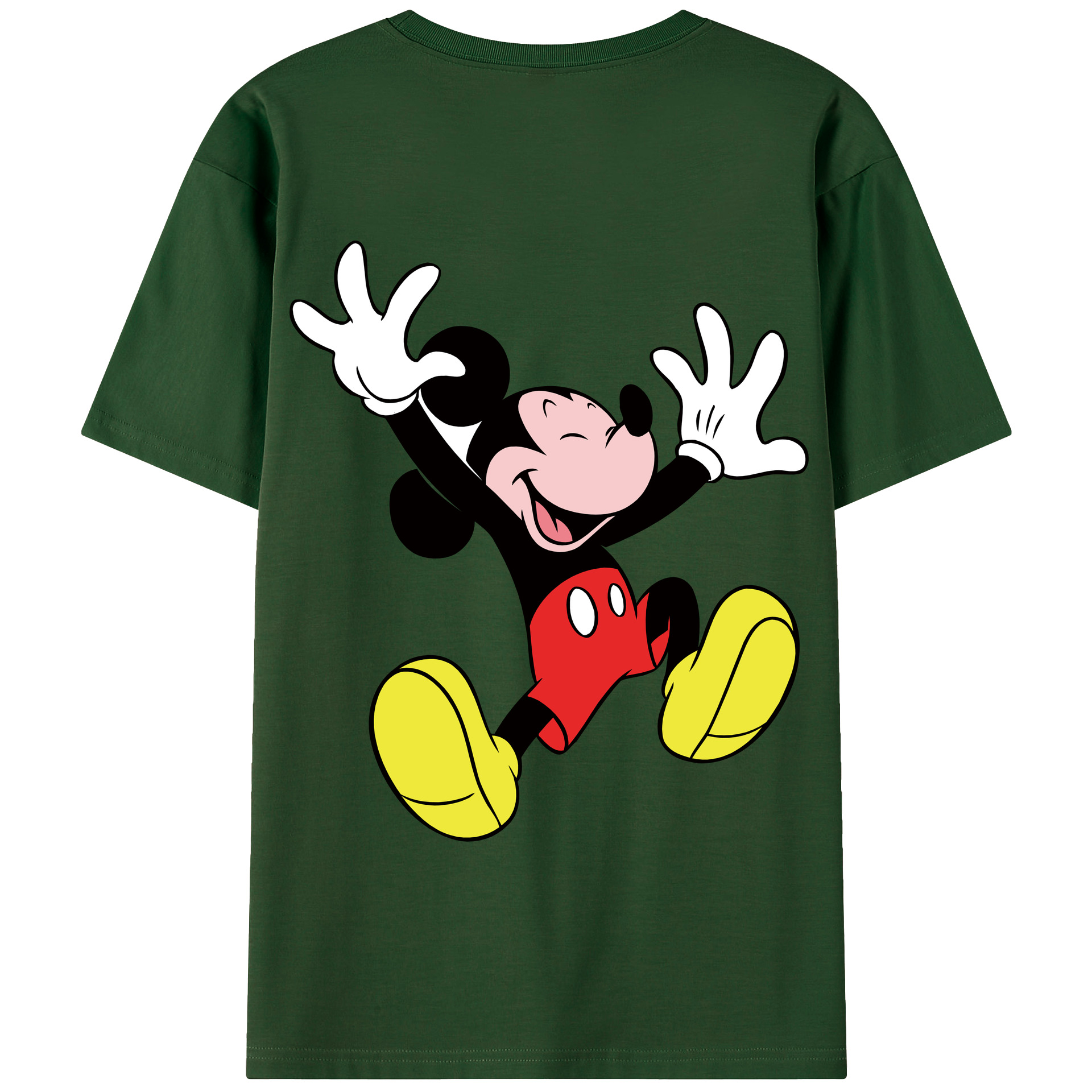 （画像用） ミッキーマウス Mickey Mouse 綿100％半袖Tシャツ（背面プリント）
